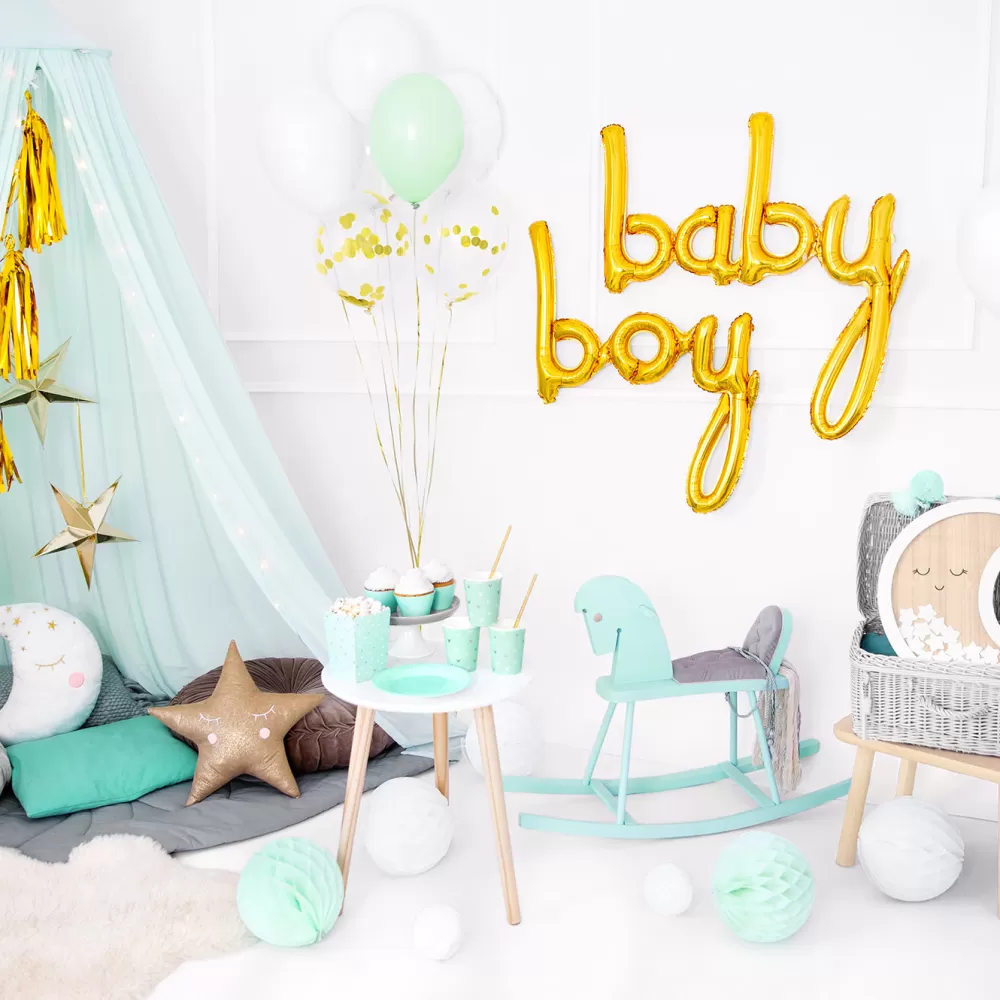 Party Deco Baby Shower - Ballon Lettre - Boy Dore> Ballons Lettre