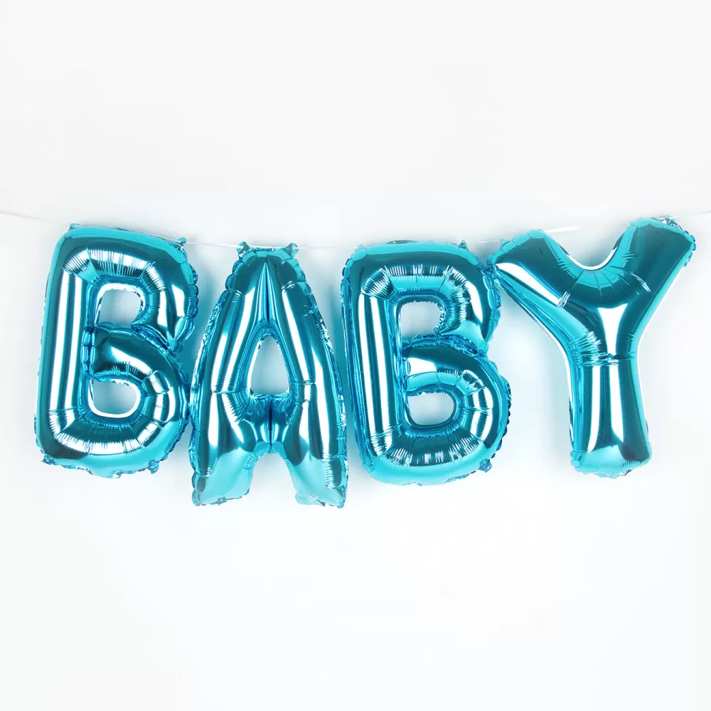 Unique Party Baby Shower - Ballon Lettre Baby Bleu> Ballons Lettre