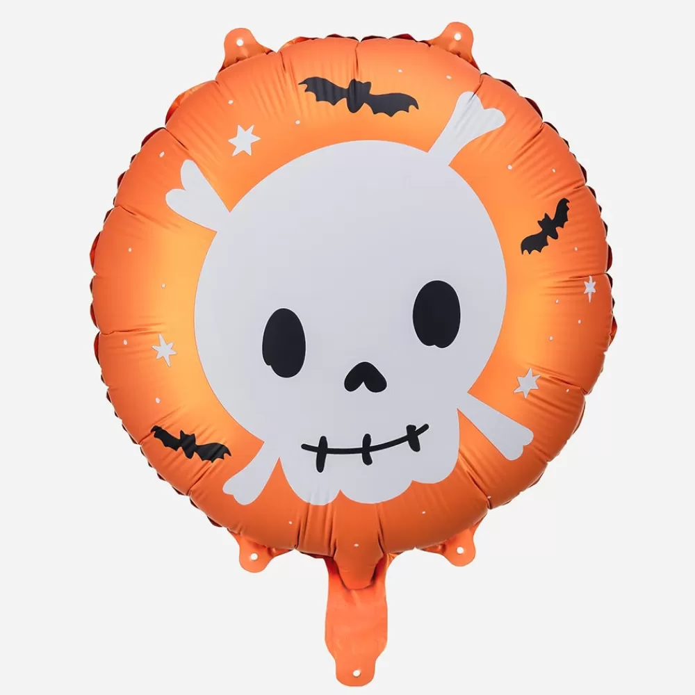 Party Deco Ballon Aluminium Tete De Mort Halloween> Ballons Helium À Forme