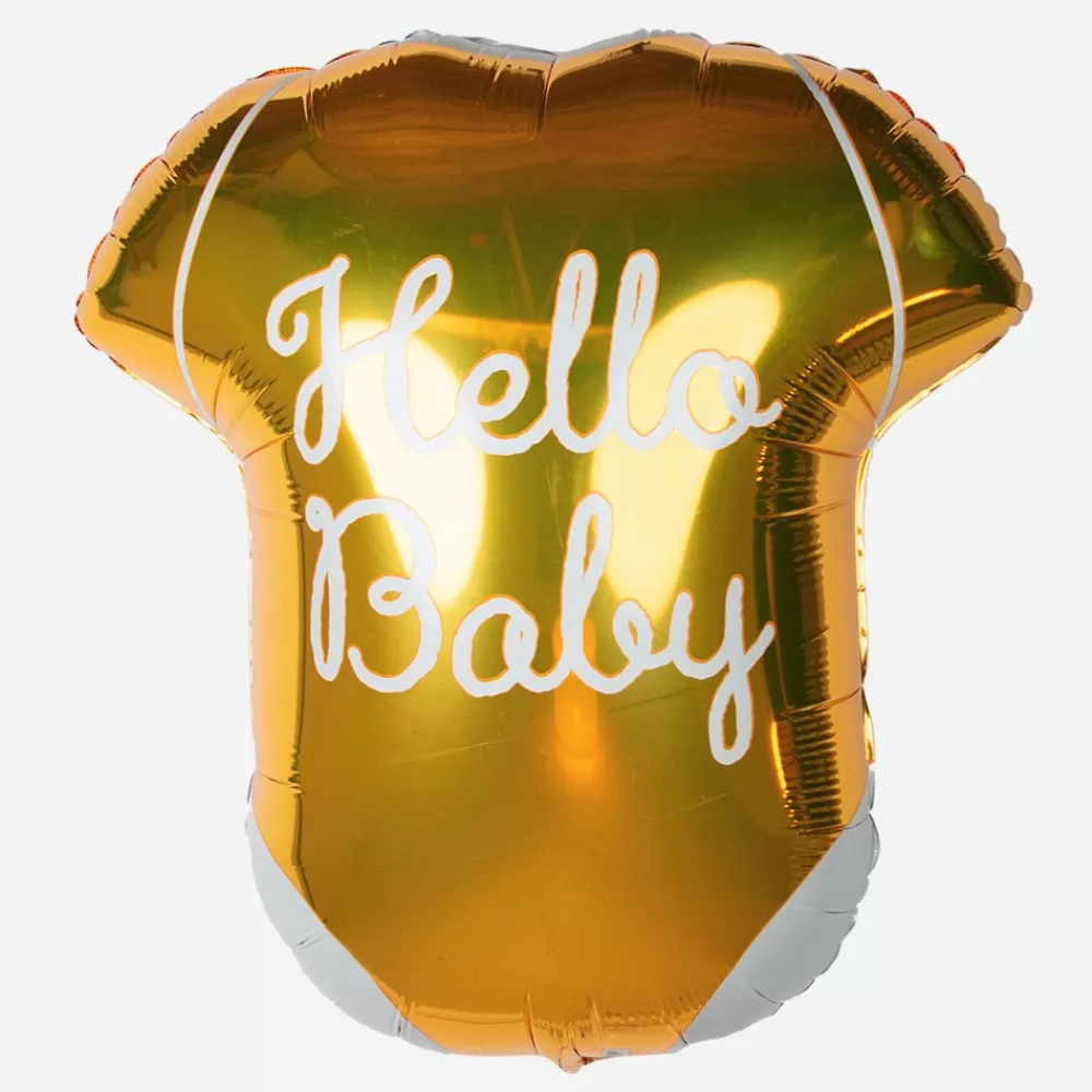 Amscan Ballon Body Hello Baby Dore> Ballons Helium À Forme