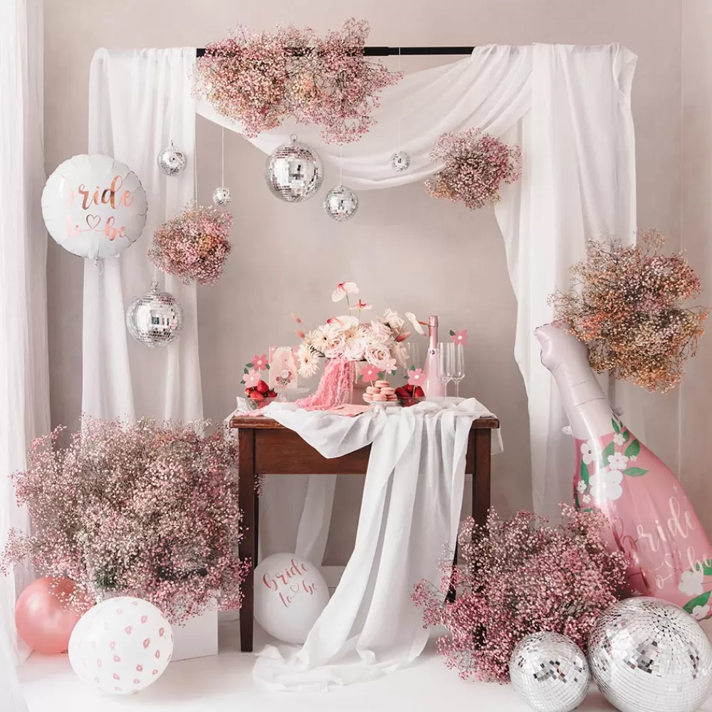 Party Deco Ballon Bride To Be Blanc Et Rose Gold> Ballons Helium À Forme