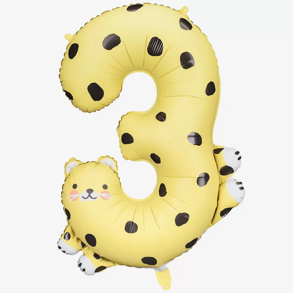 Party Deco Ballon Chiffre 3 Guepard> Ballons Chiffre