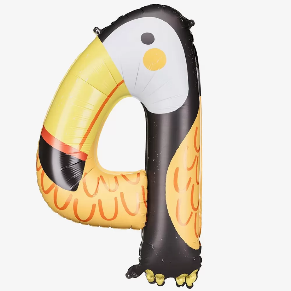 Party Deco Ballon Chiffre 4 Toucan> Ballons Chiffre