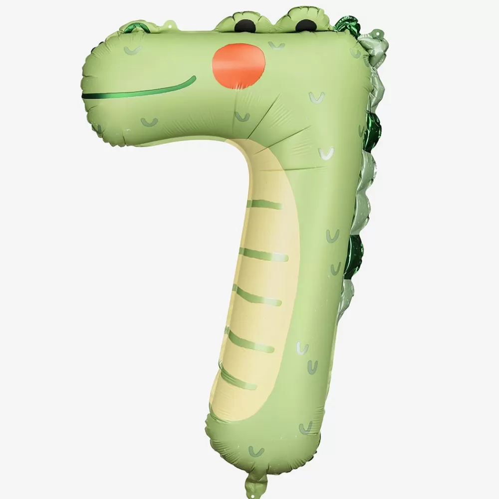 Party Deco Ballon Chiffre 7 Crocodile> Ballons Chiffre