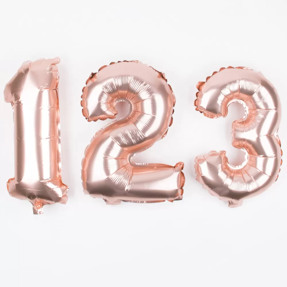 Arty Fêtes Factory Ballon Chiffre Rose Gold (Petite Taille)> Ballons Chiffre