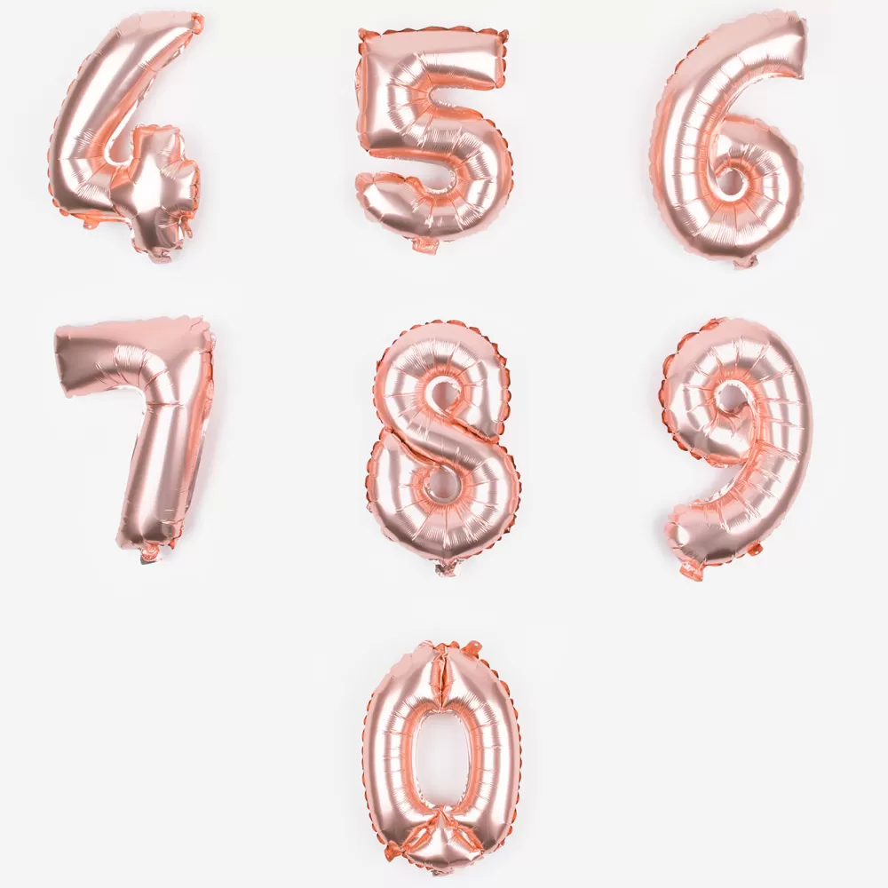 Arty Fêtes Factory Ballon Chiffre Rose Gold (Petite Taille)> Ballons Chiffre