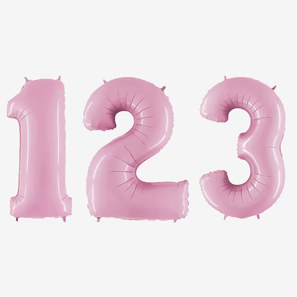 PMS Ballon Ballon Chiffre Rose Mat (Petite Taille)> Ballons Chiffre