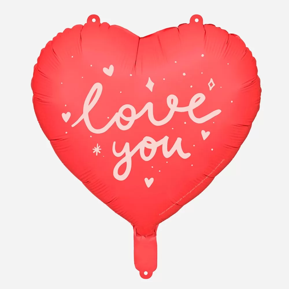 Party Deco Ballon Coeur Love You> Ballons Helium À Forme