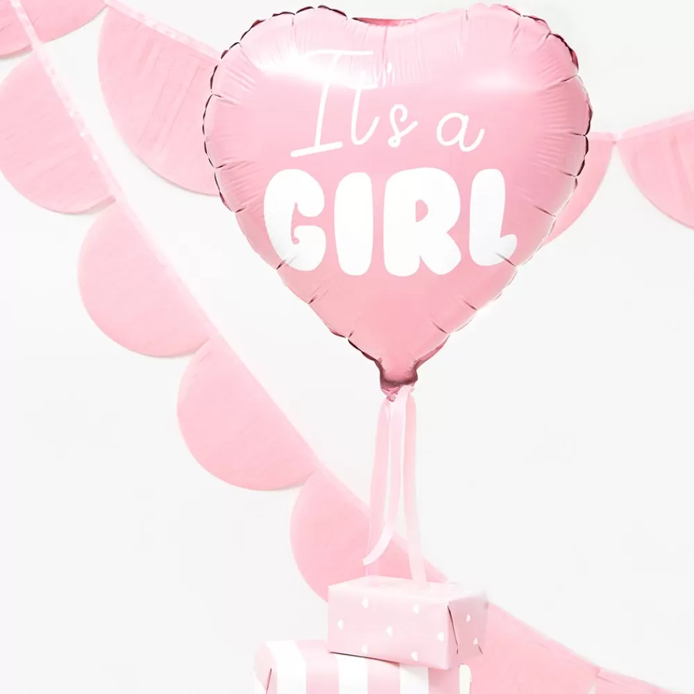 Party Deco Ballon Coeur Rose It'S A Girl> Ballons Helium À Forme