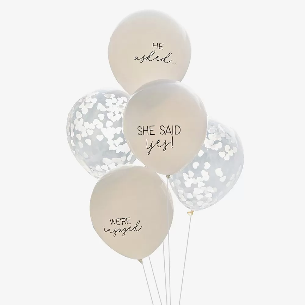 Ginger Ray Ballon De Baudruche : 5 Ballons She Said Yes> Ballons De Baudruche À Motif