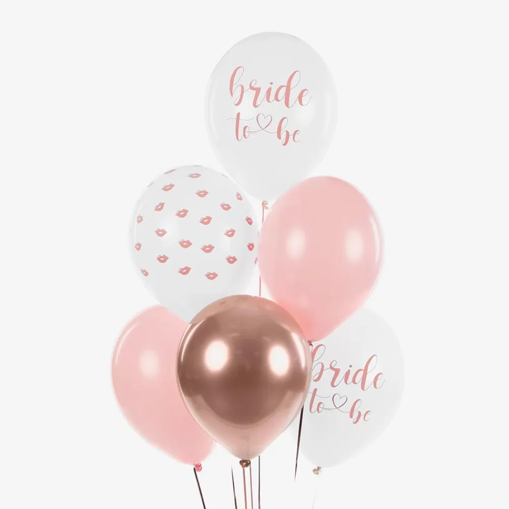 Party Deco Ballon De Baudruche : 6 Ballons Bride To Be> Ballons De Baudruche À Motif