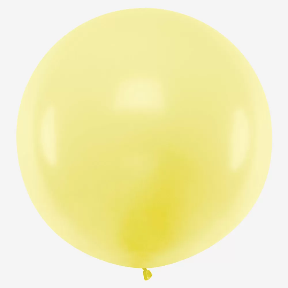 Party Deco Ballon De Baudruche Geant : 1 Ballon Jaune Pastel> Ballons De Baudruche Unis