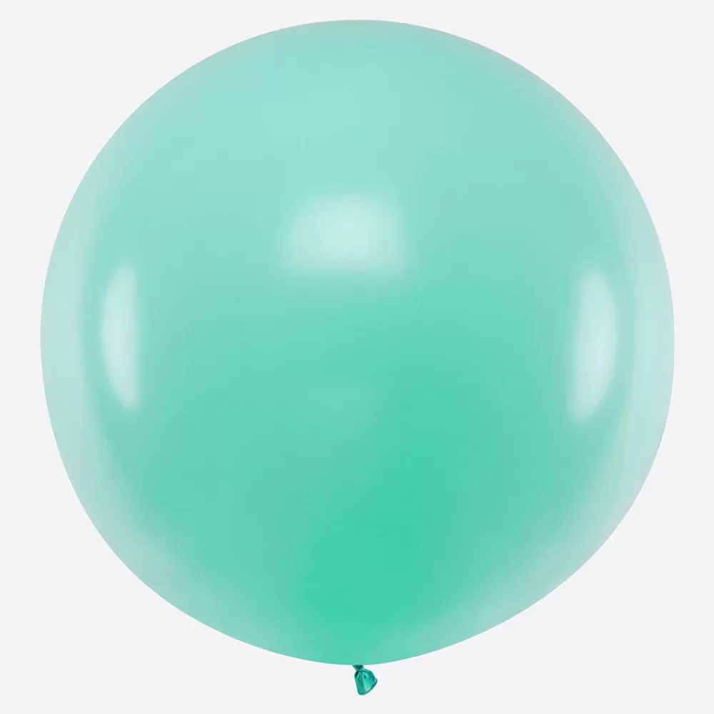 Party Deco Ballon De Baudruche Geant : 1 Ballon Vert Menthe Pastel> Ballons De Baudruche Unis