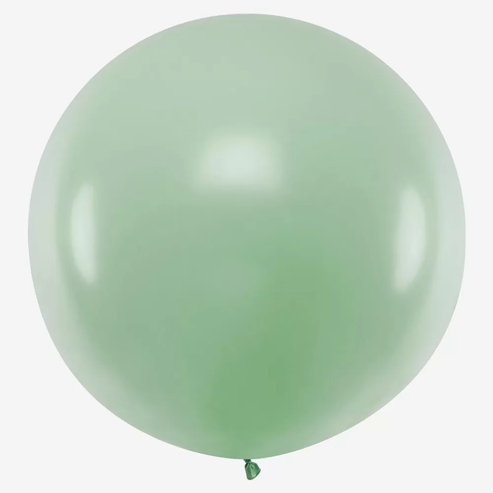 Party Deco Ballon De Baudruche Geant : 1 Ballon Vert Pistache> Ballons De Baudruche Unis