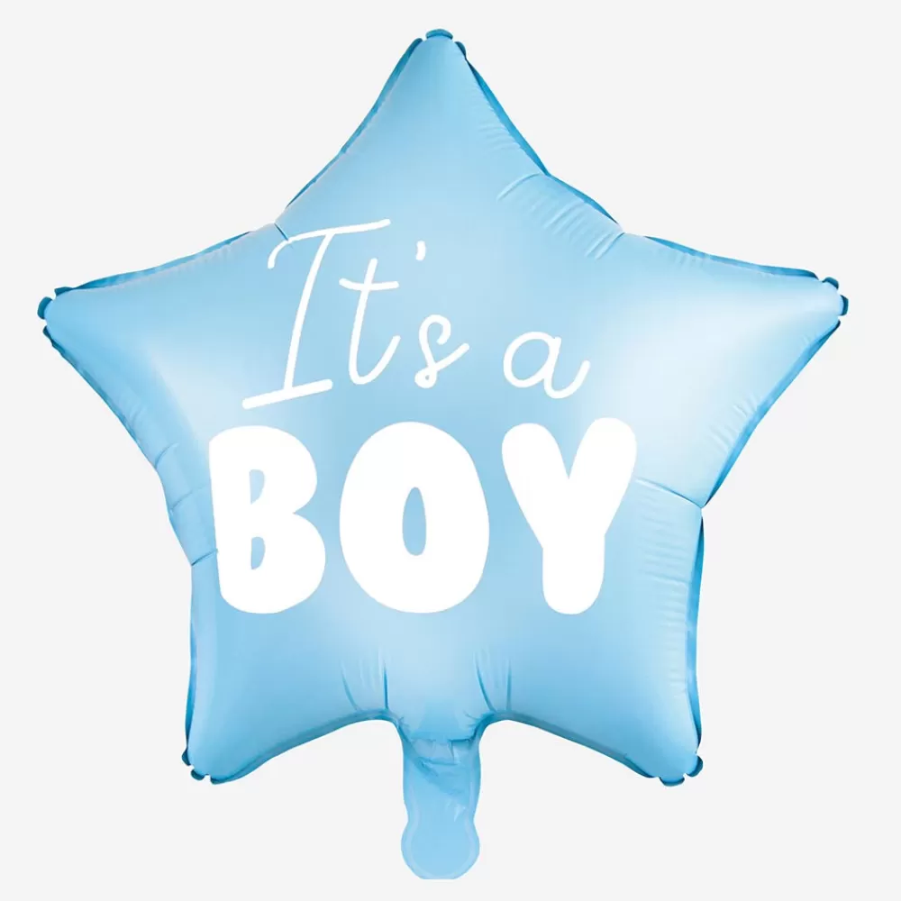 Party Deco Ballon Etoile Bleue It'S A Boy> Ballons Helium À Forme