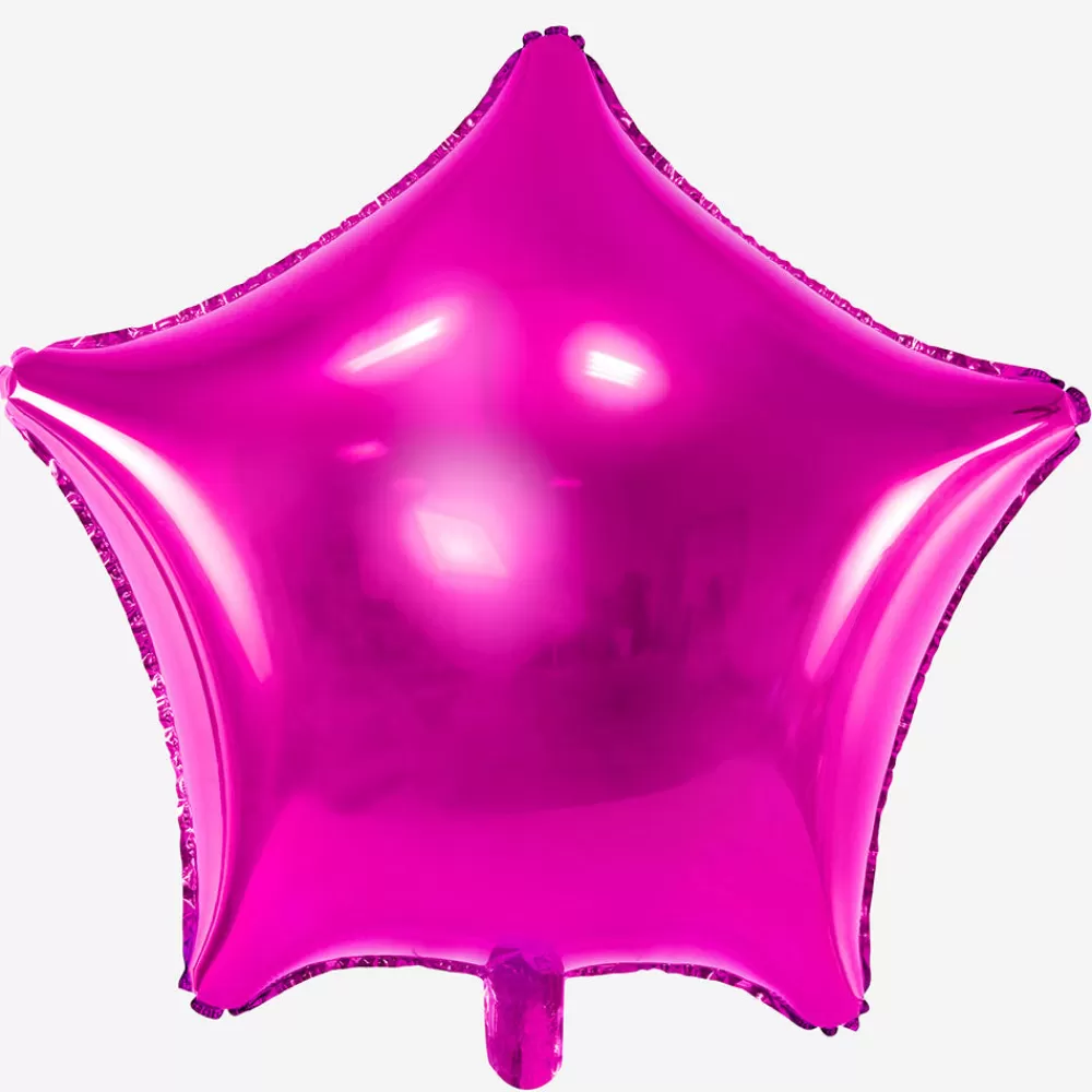 Party Deco Ballon Etoile Fuchsia> Ballons Helium À Forme