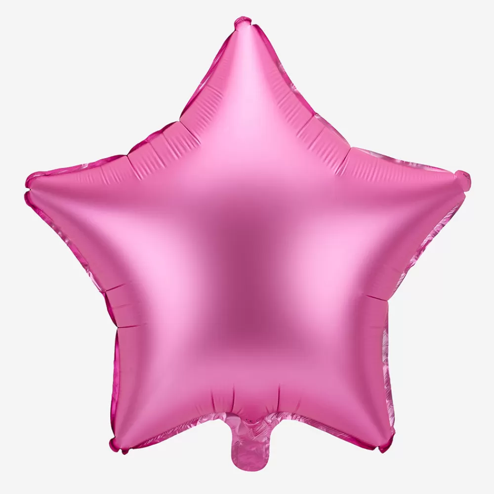 Party Deco Ballon Etoile Rose Mat> Ballons Helium À Forme