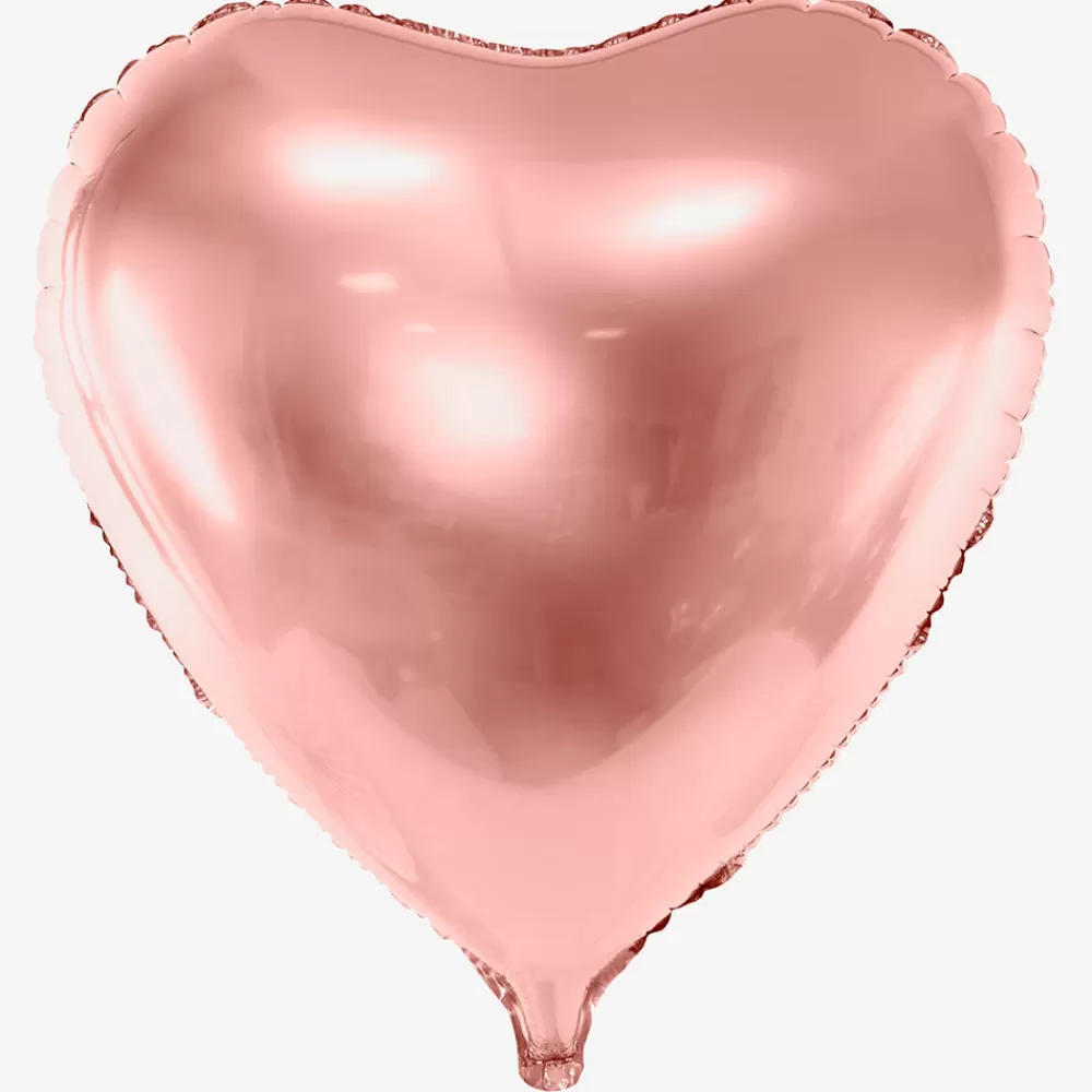 Party Deco Ballon Geant Coeur Rose Gold> Ballons Helium À Forme