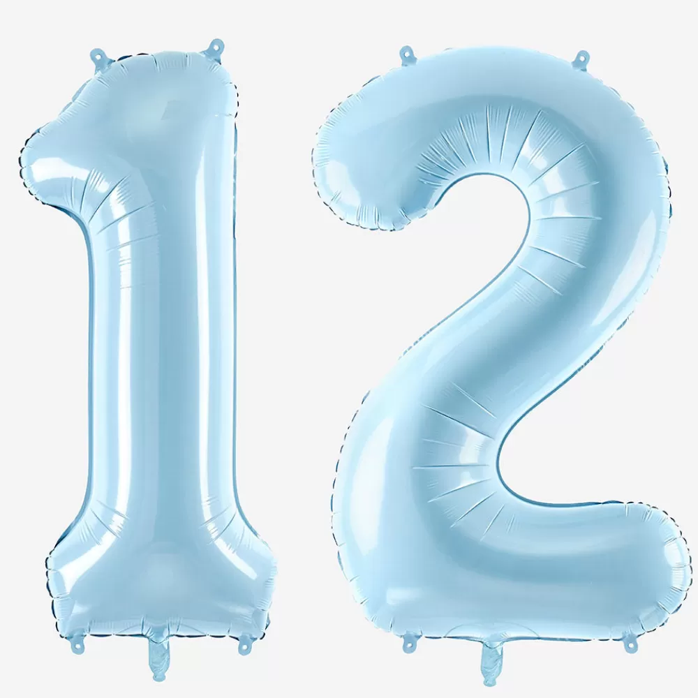 Party Deco Ballon Helium Geant - Ballon Chiffre Bleu Mat> Ballons Chiffre