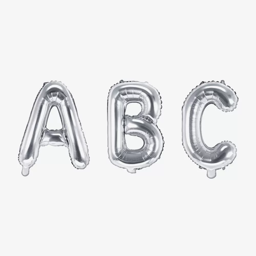 Party Deco Ballon Lettre Argent (Petite Taille)> Ballons Lettre