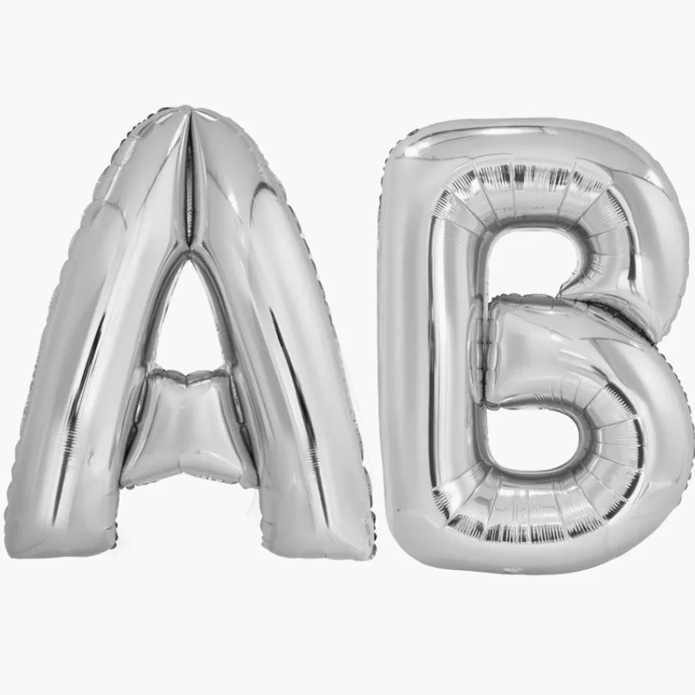 Amscan Ballon Lettre Geant Argente> Ballons Lettre