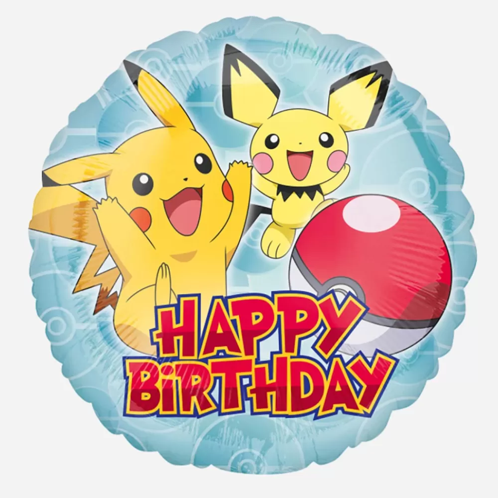 Amscan Ballon Pokemon Happy Birthday> Ballons Helium À Forme