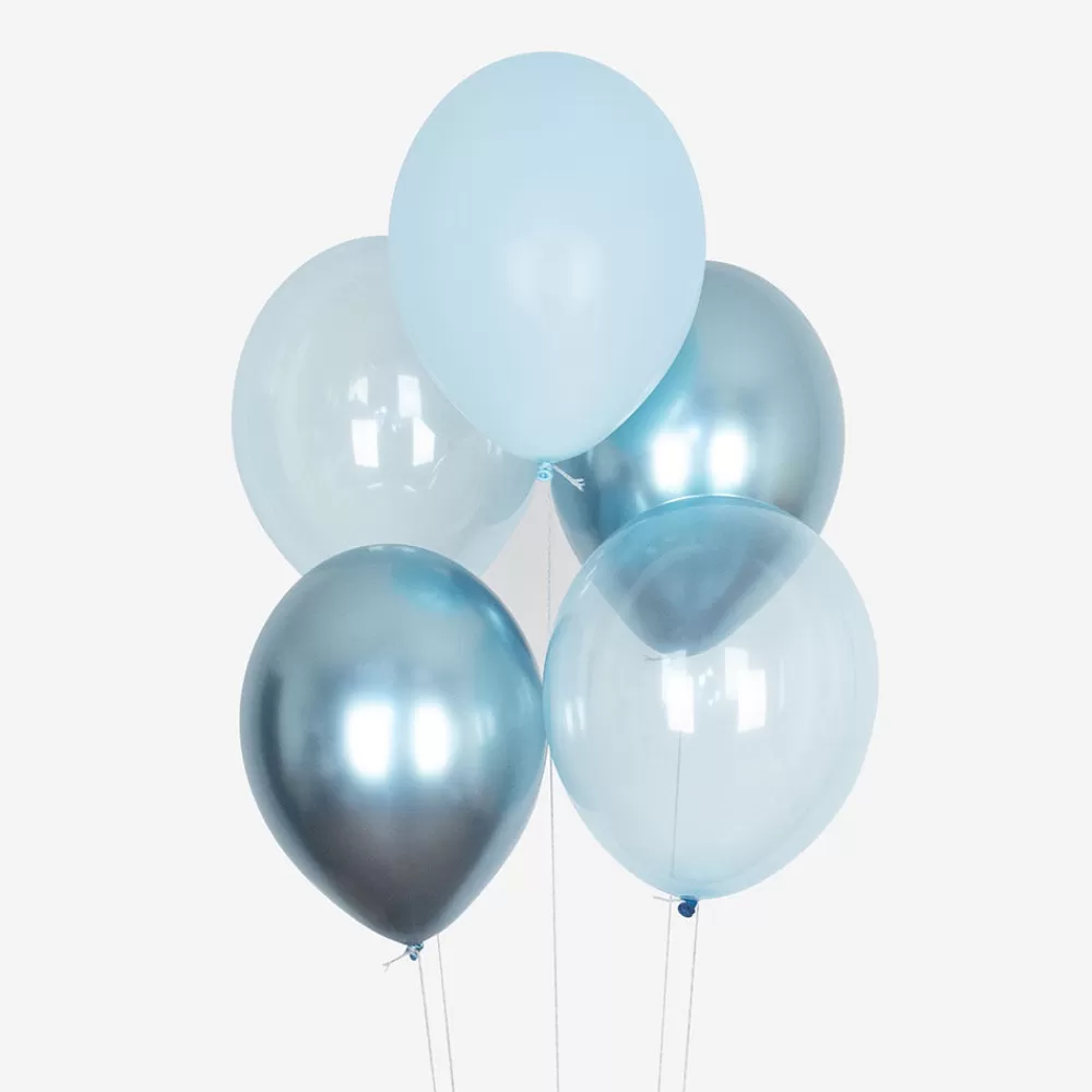 My Little Day Ballons De Baudruche : 10 Ballons Mix Bleus> Ballons De Baudruche Unis