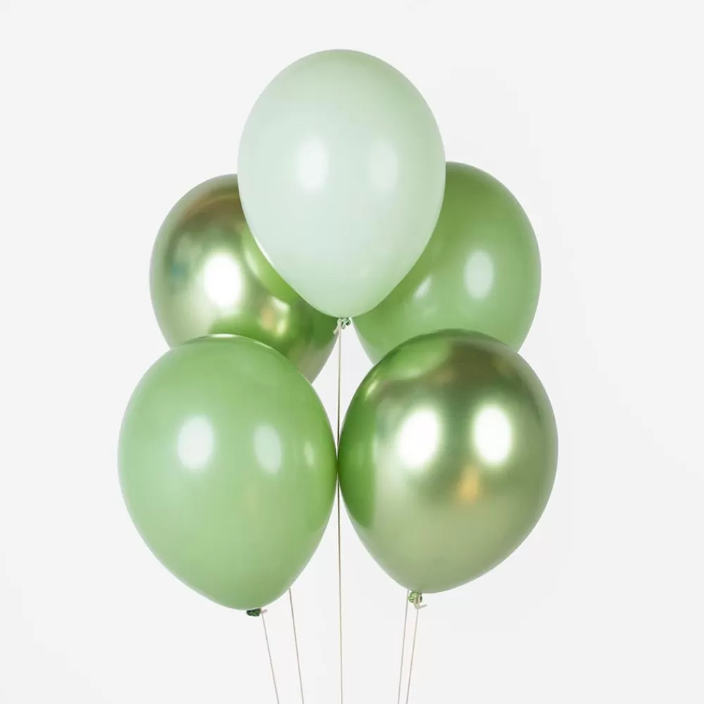 My Little Day Ballons De Baudruche : 10 Ballons Mix Vert Sauge> Ballons De Baudruche Unis