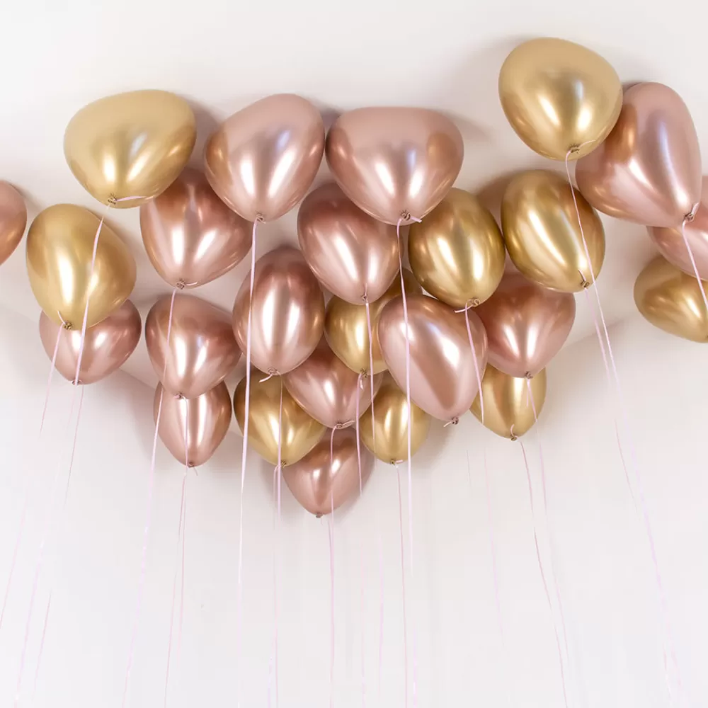 Party Deco Ballons De Baudruche : 1 Ballon Coeur Chrome Rose Gold> Ballons De Baudruche Unis