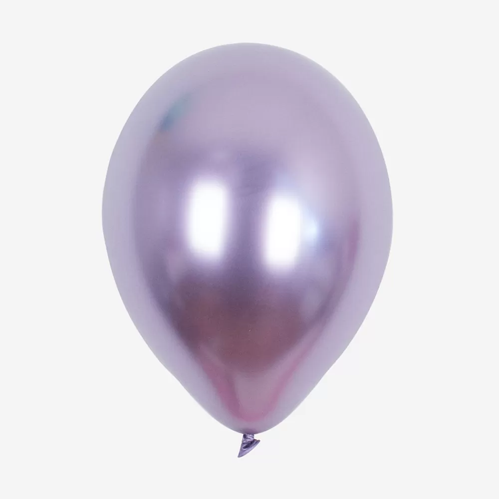 My Little Day Ballons De Baudruche : 5 Ballons Chrome Violet> Ballons De Baudruche Unis