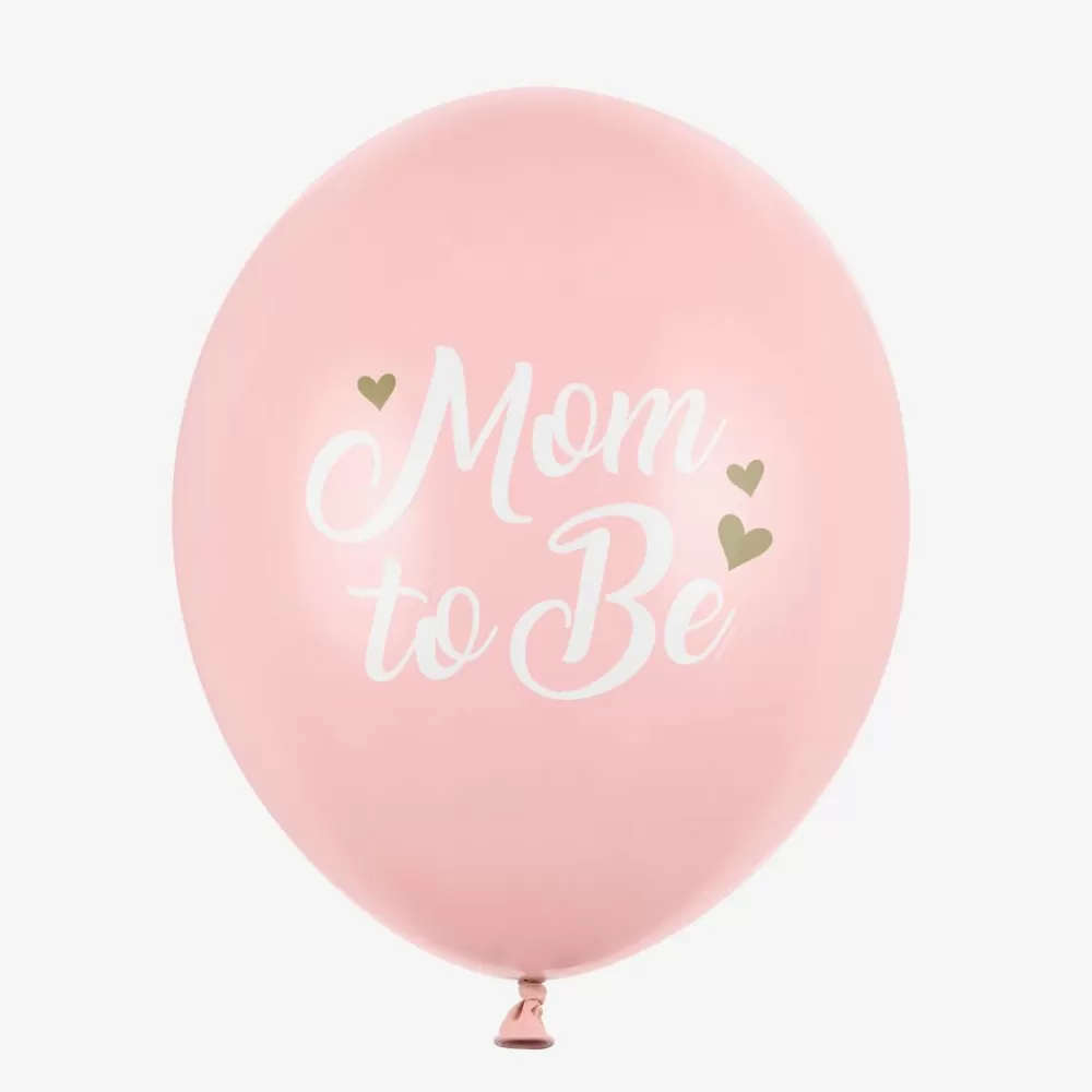 Party Deco Ballons De Baudruche : 6 Ballons Roses Mom To Be> Ballons De Baudruche À Motif