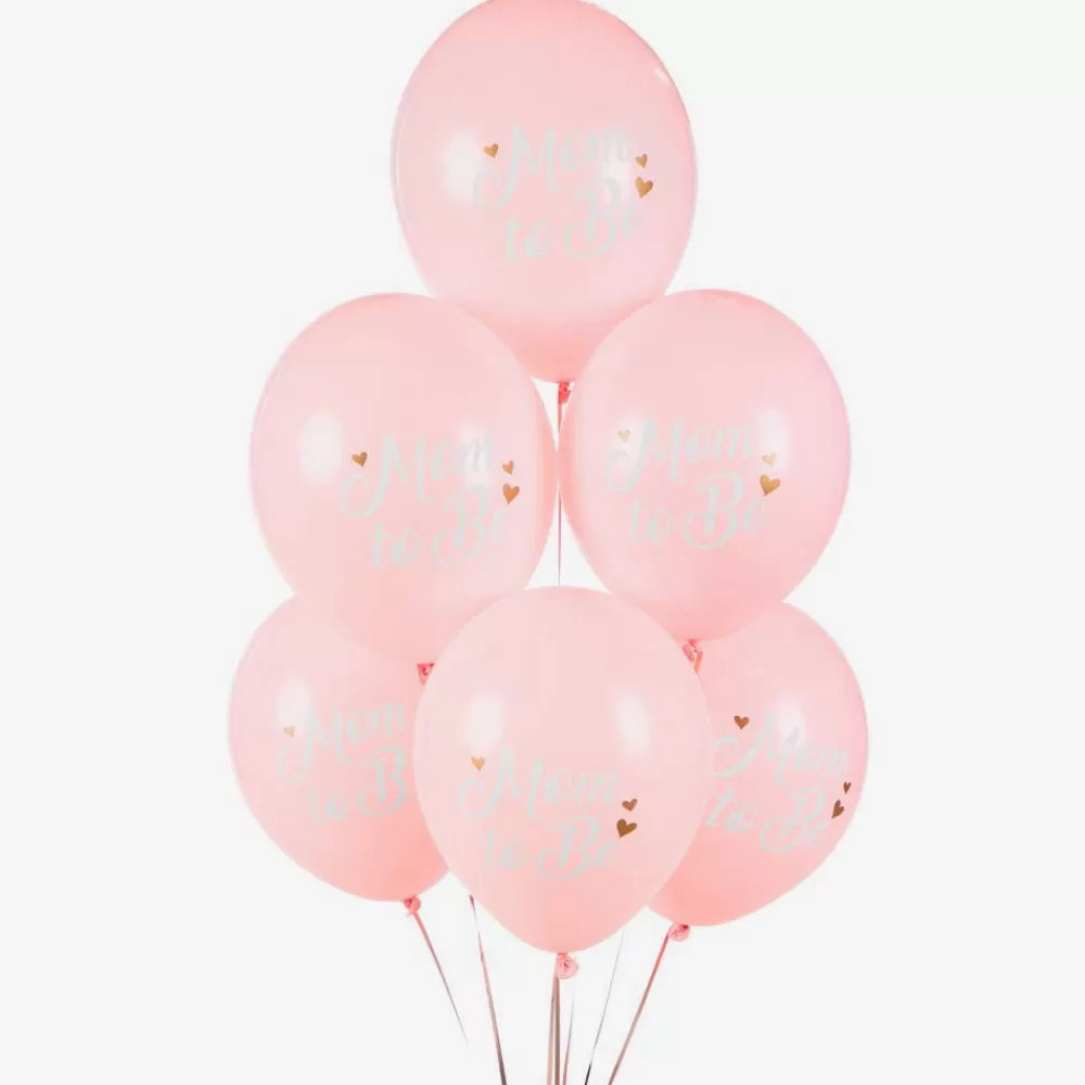 Party Deco Ballons De Baudruche : 6 Ballons Roses Mom To Be> Ballons De Baudruche À Motif