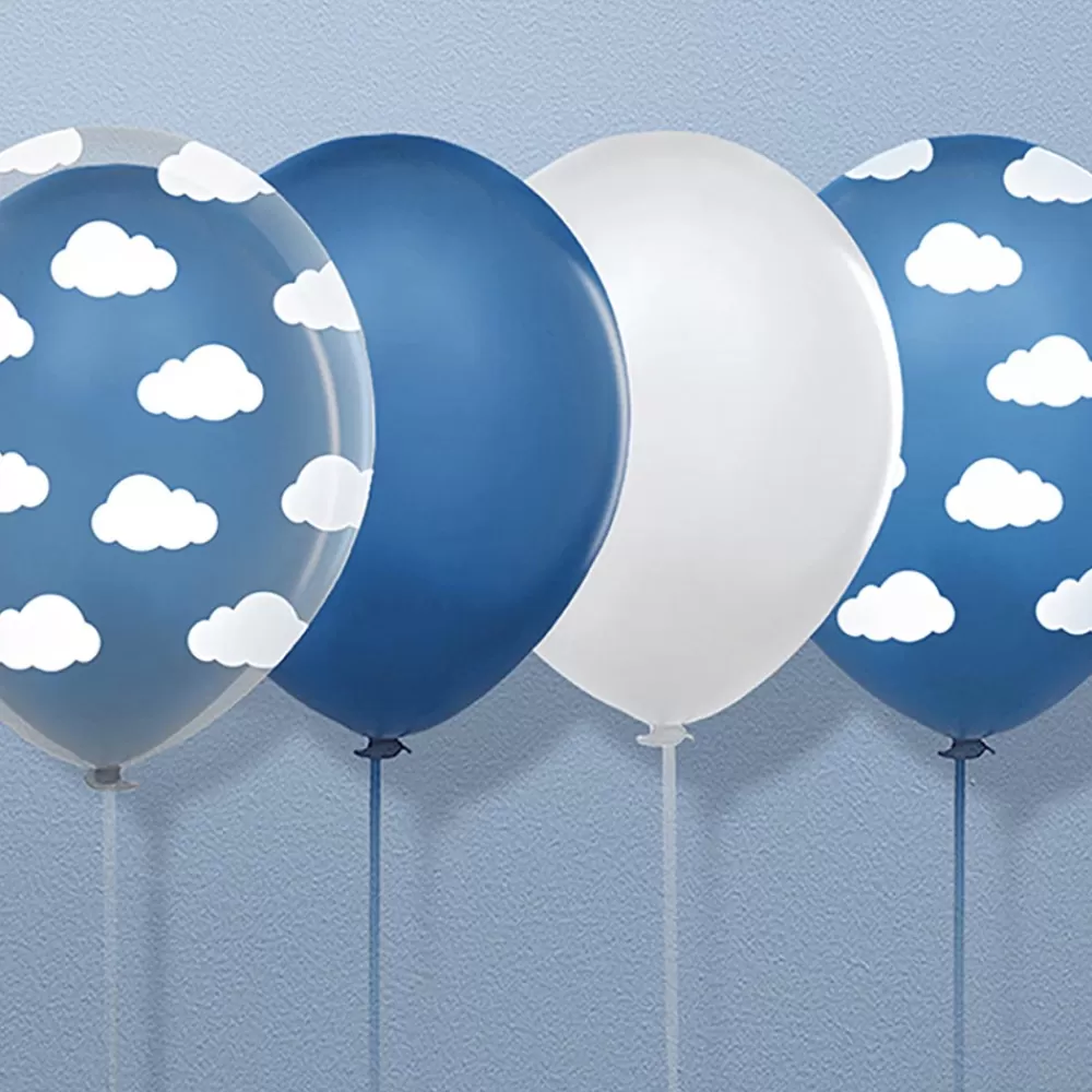 Party Deco Ballons De Baudruche : Ballons Bleus Nuages> Ballons De Baudruche À Motif