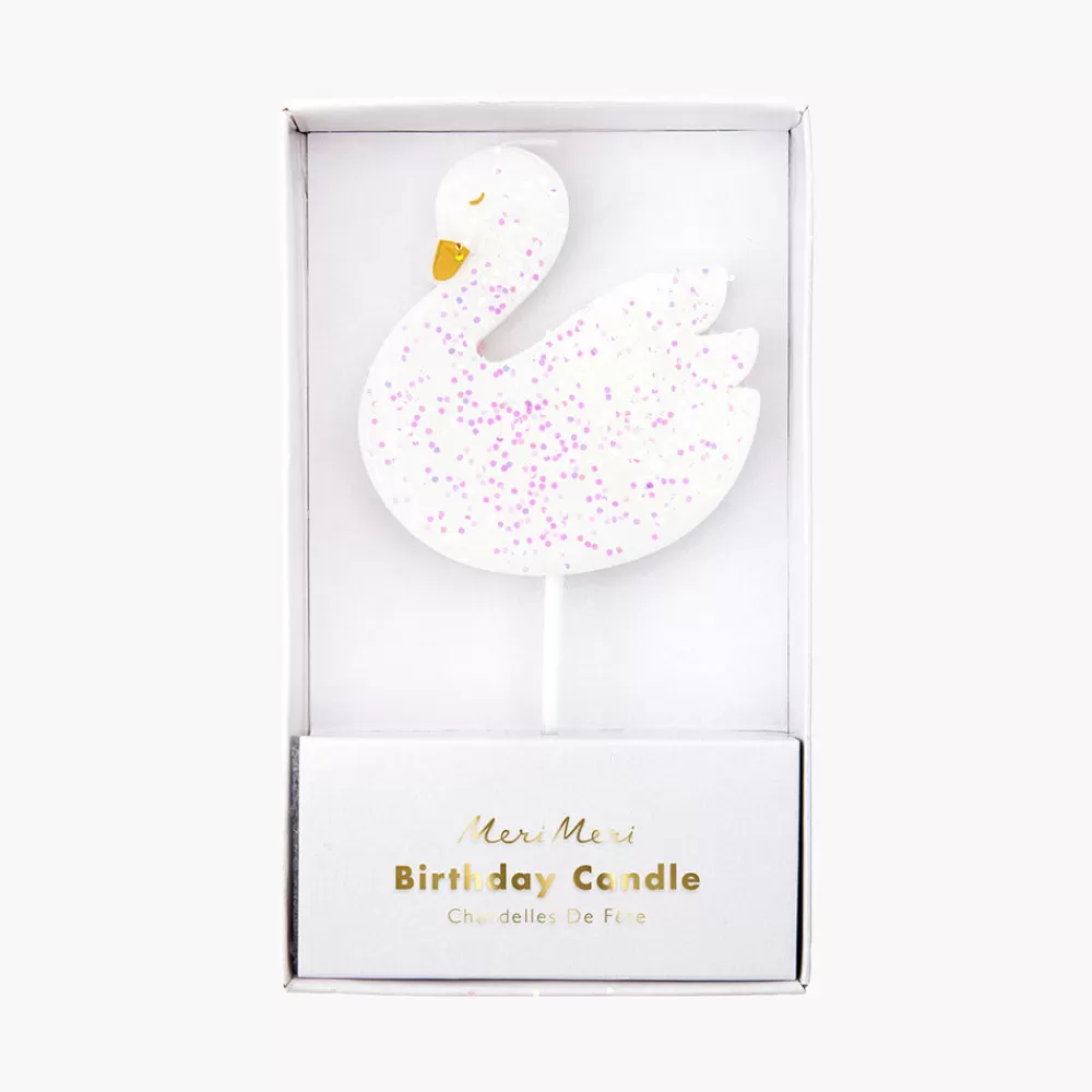 Meri Meri Bougie Anniversaire : 1 Bougie Cygne