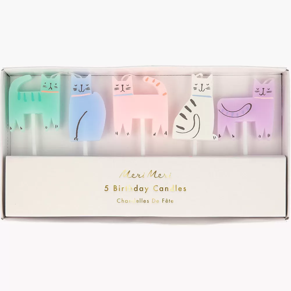 Meri Meri Bougie Anniversaire : 5 Bougies Chat