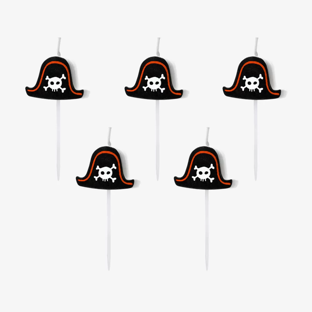 Party Deco Bougie Anniversaire : 5 Bougies Pirate