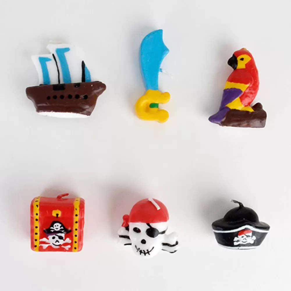 Amscan Bougie Anniversaire : 6 Bougies Pirate