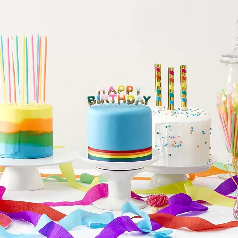 TalkingTables Bougie Anniversaire Happy Birthday Arc-En-Ciel