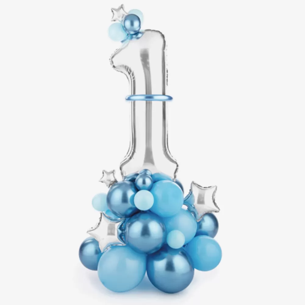 Party Deco Bouquet De Ballon 1 An Bleu> Arche De Ballon