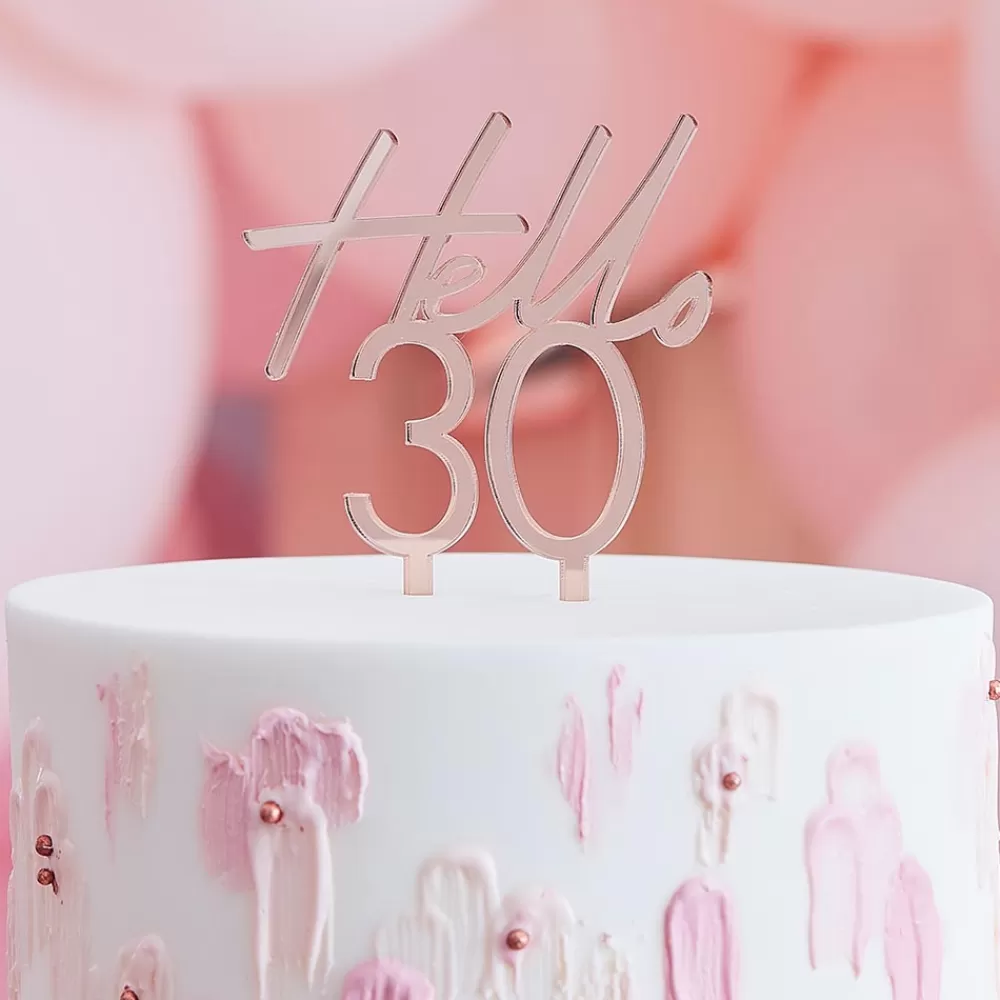 Ginger Ray Cake Topper 30 Ans Rose Gold