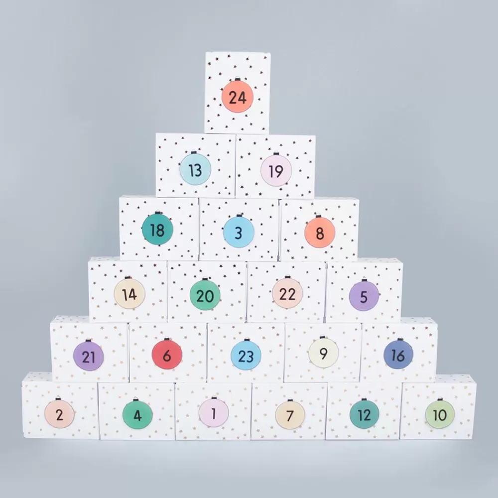 Rico Design Calendrier De L'Avent Blanc A Etoiles Dorees> Pochettes Cadeaux