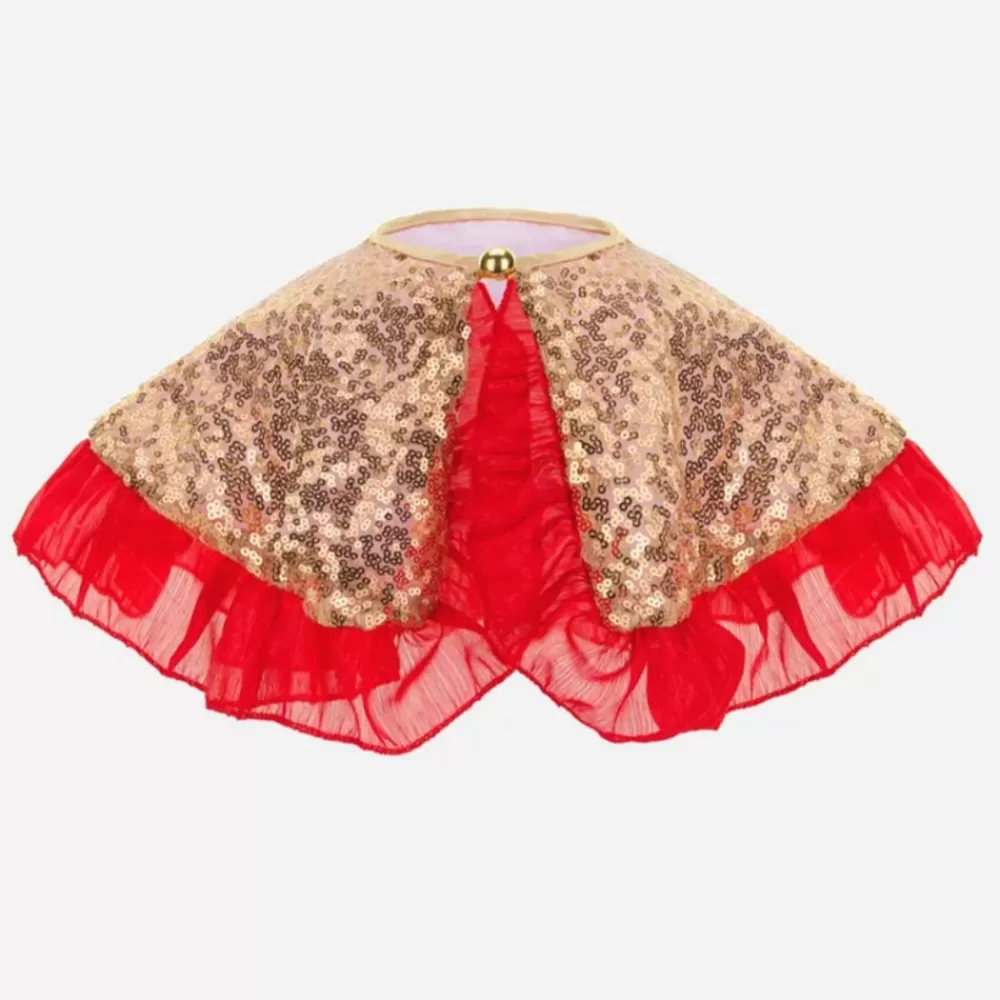 Party Deco Cape A Sequins Rouge Et Or>Enfant Déguisements