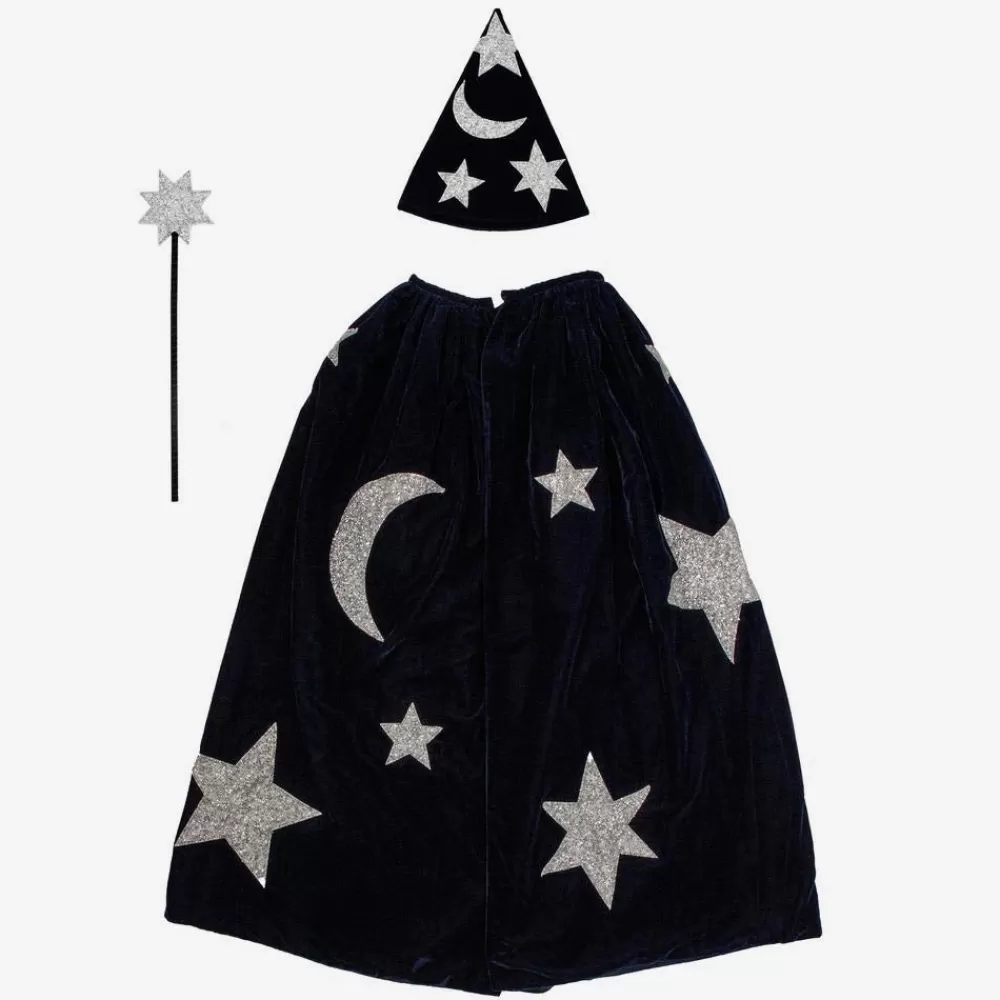 Meri Meri Cape Et Chapeau Magicien Bleu En Velours Halloween>Enfant Déguisements