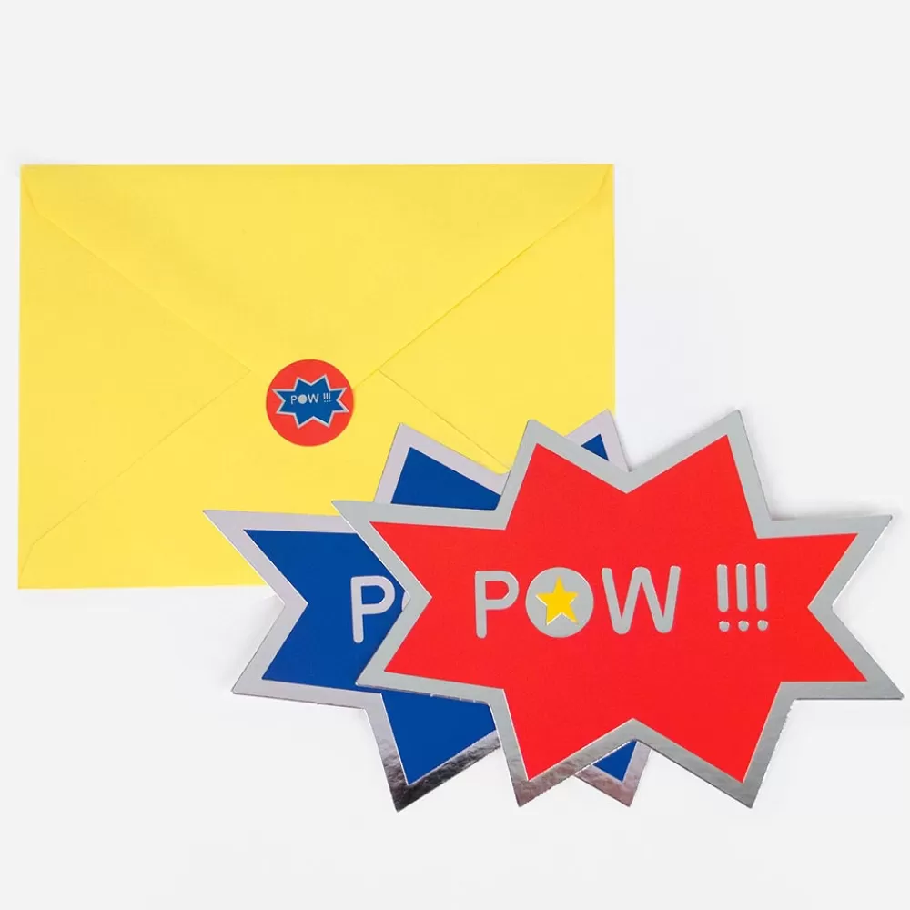 My Little Day Carte Invitation Anniversaire Super-Heros Pow (8)> Invitations