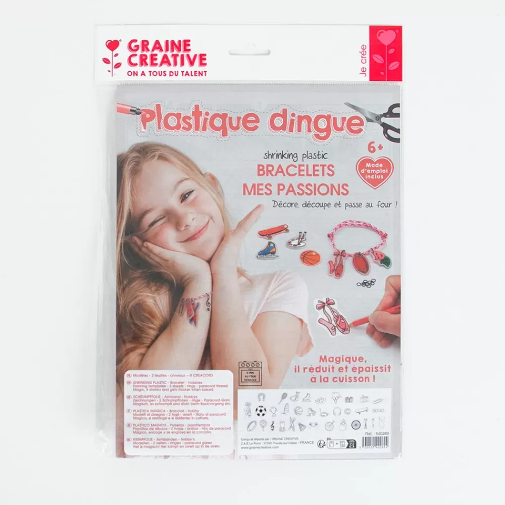 Graine Créative Kit Bracelets Mes Passions Plastique Dingue