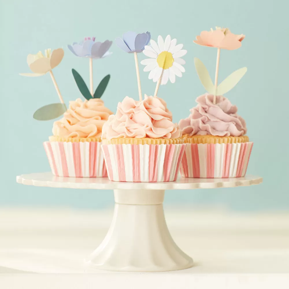 Meri Meri Kit Cupcakes Et Toppers Fleurs