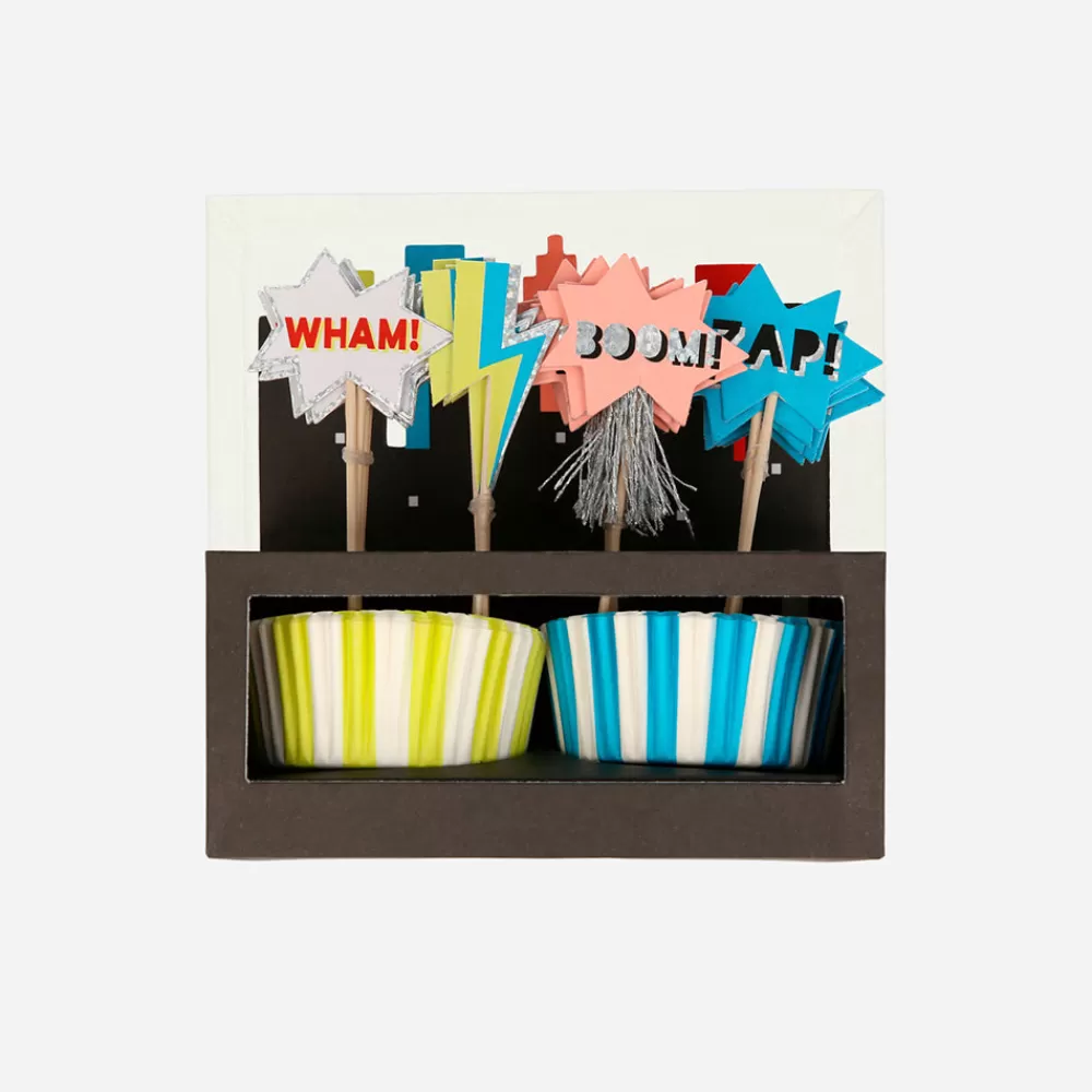 Meri Meri Kit Cupcakes Et Toppers Onomatopees