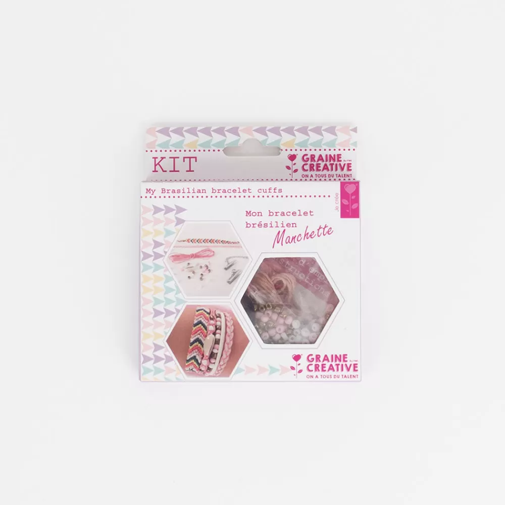 Graine Créative Kit Diy Bracelet Bresilien Rose