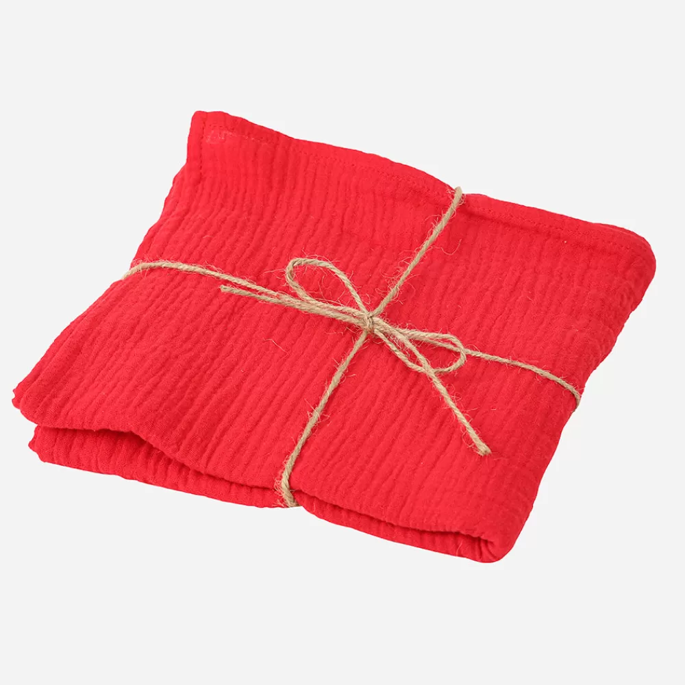 Arty Fêtes Factory Nappe En Gaze De Coton Rouge