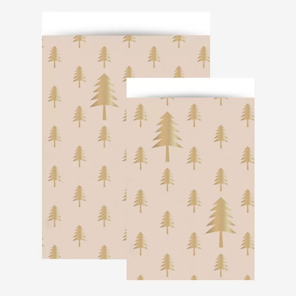 House of Products Noel - 1 Pochette En Papier Sapin Dore> Pochettes Cadeaux